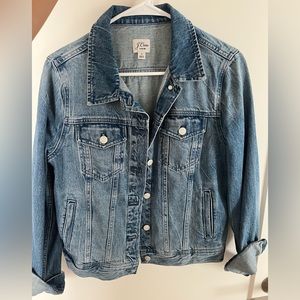 J CREW denim jacket - size small. Tags off, but never worn